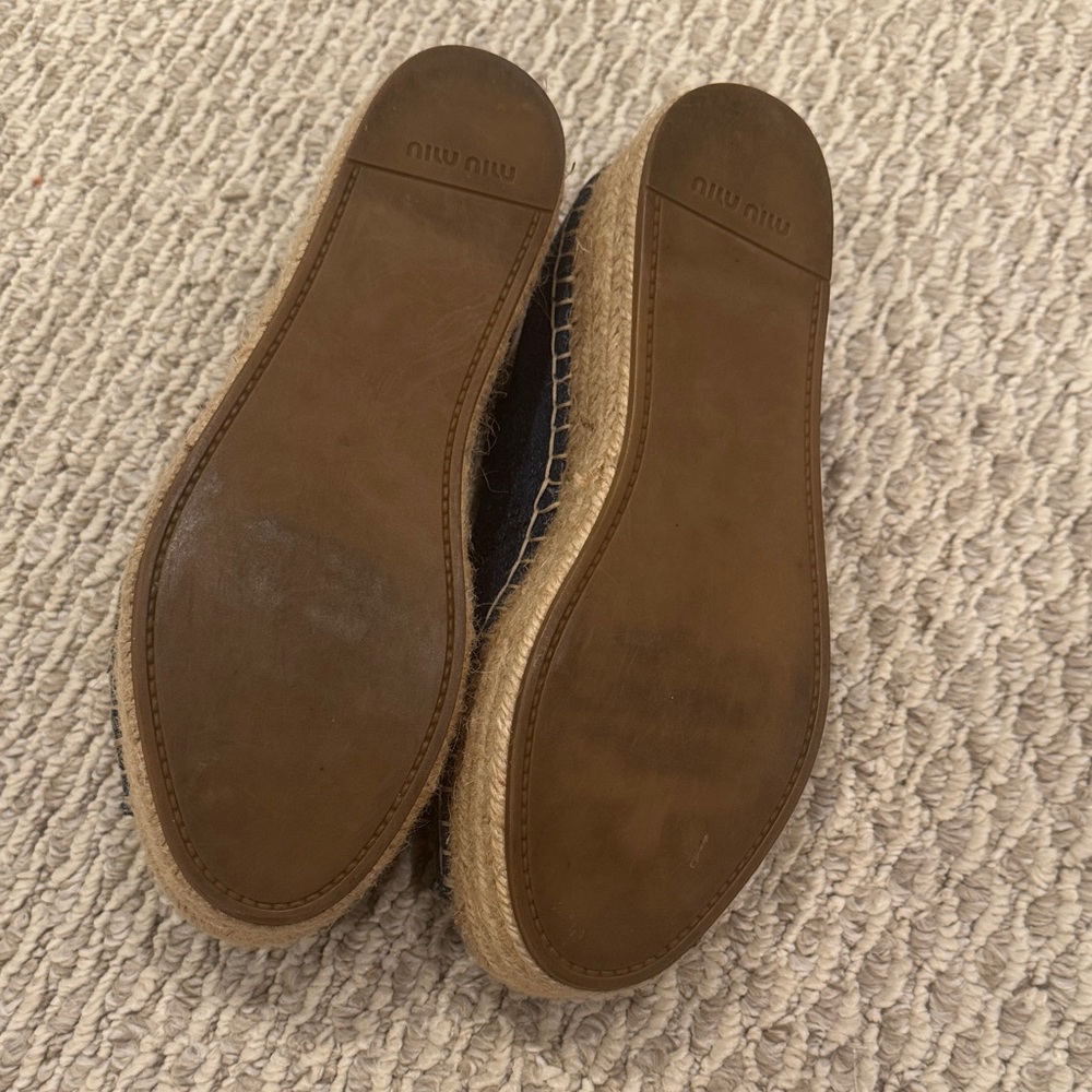 Miu Miu Denim Platform Espadrilles - Picture 3 of 3